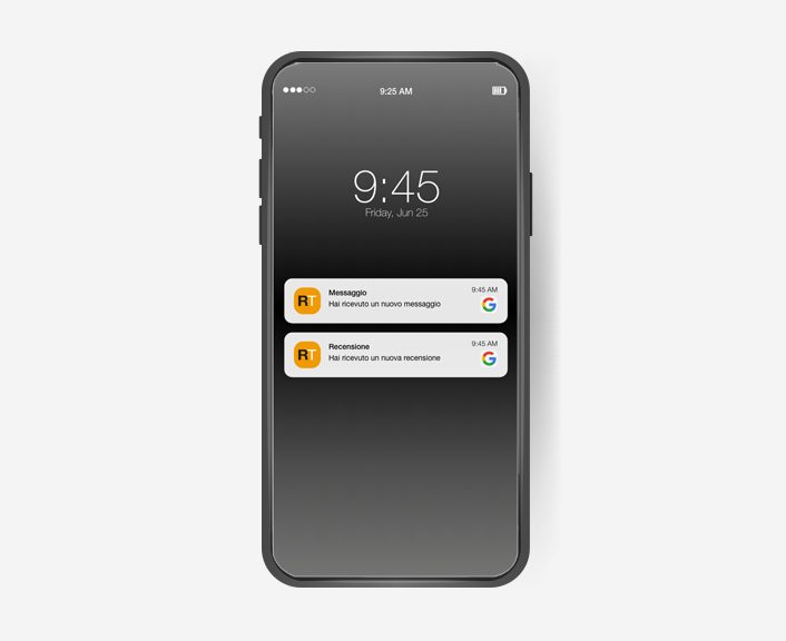 Notifiche Google Business Profile nell'App B2B RetailTune AI