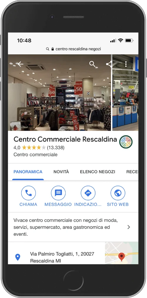 Store Locator Ceetrus su smartphone