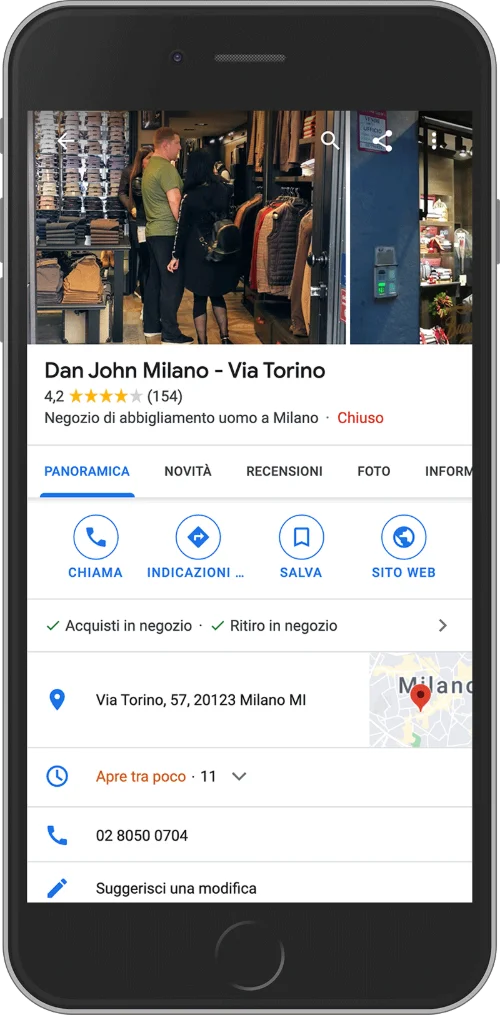 Dan John Store Locator on smartphone